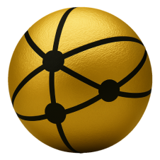 Leads Icon golden network sphere