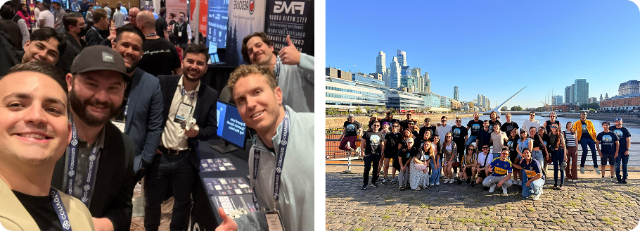 Leads Icon team at an industry conference and gathered by the waterfront
