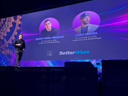 Leads Icon founders featured on the main stage screen